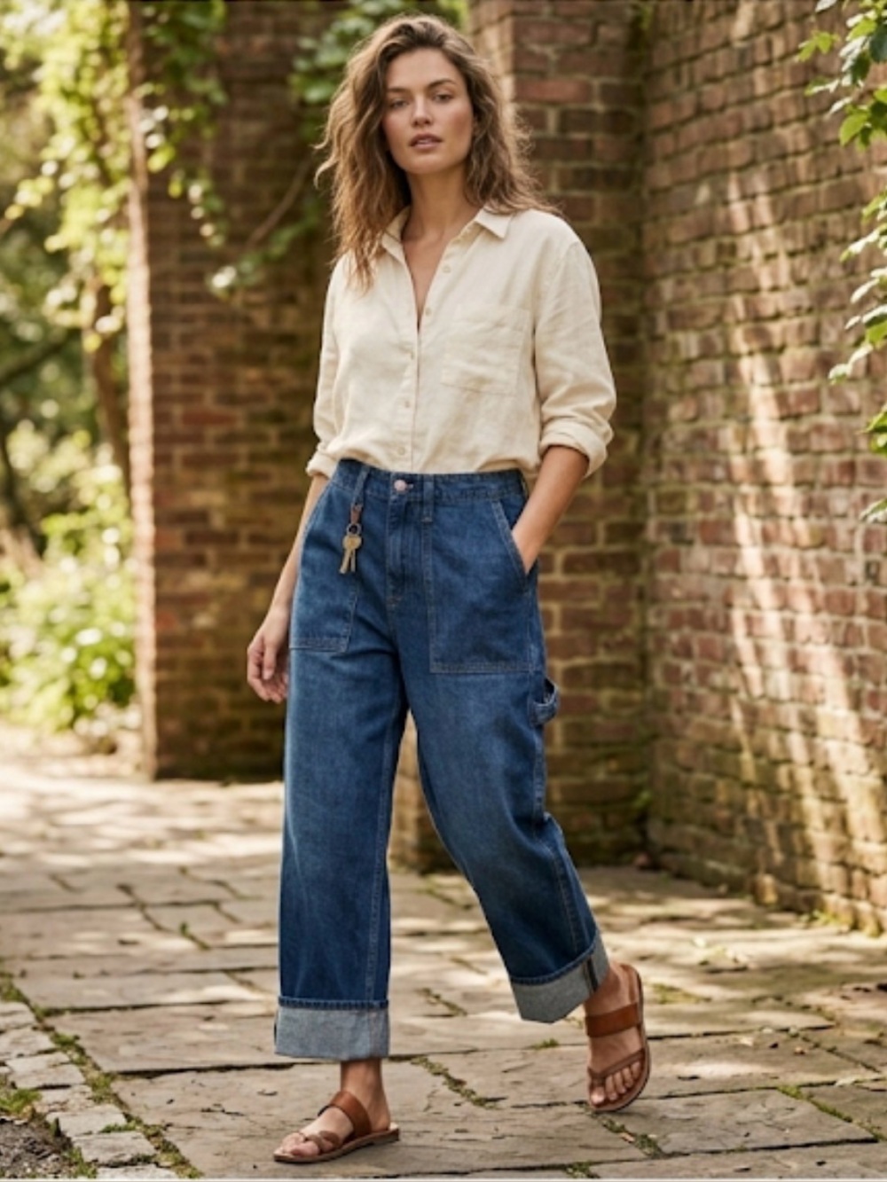 We The Free Relaxed Light Blue Carpenter Jeans
